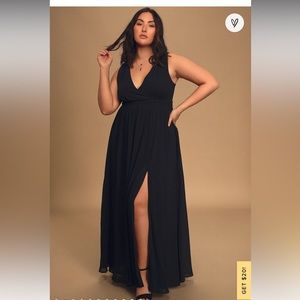 Lulu’s Thoughts of Hue formal maxi dress XL Black